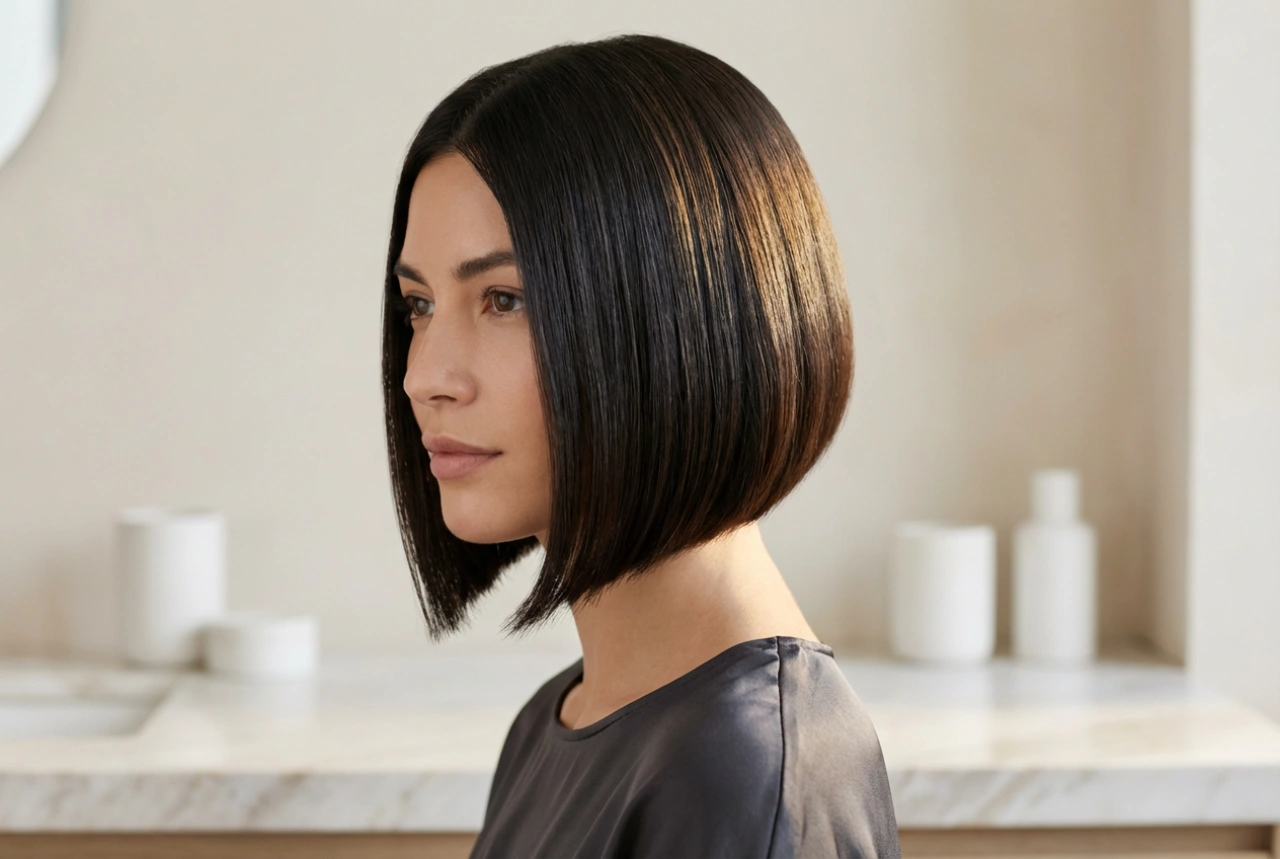 Asymetrický bob: moderný účes a styling s leskom, krok za krokom