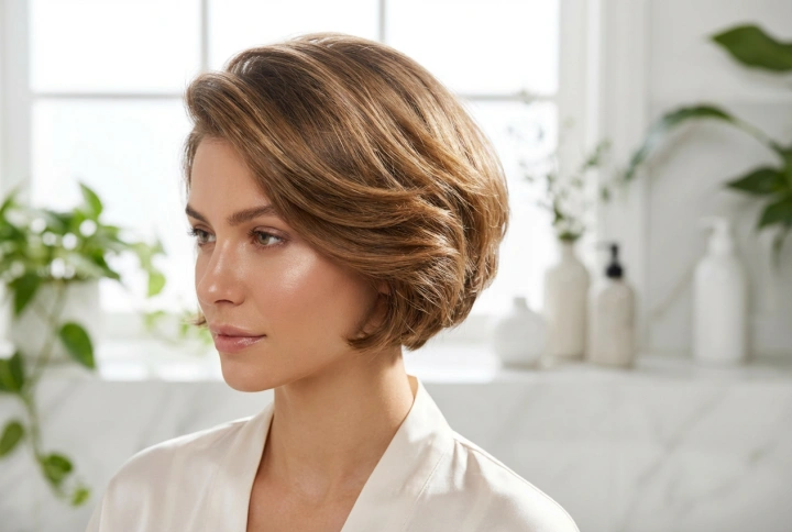 Krátke vlasy na svadbu: účes s objemom a leskom