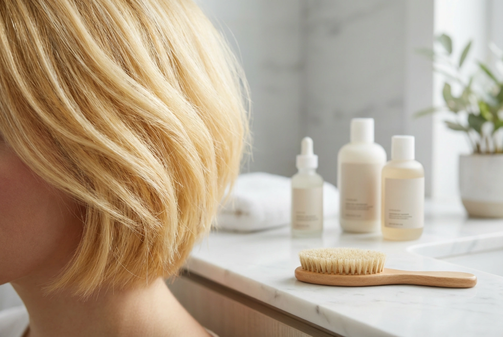 Krátke blond vlasy: starostlivosť o farbu a rýchly styling