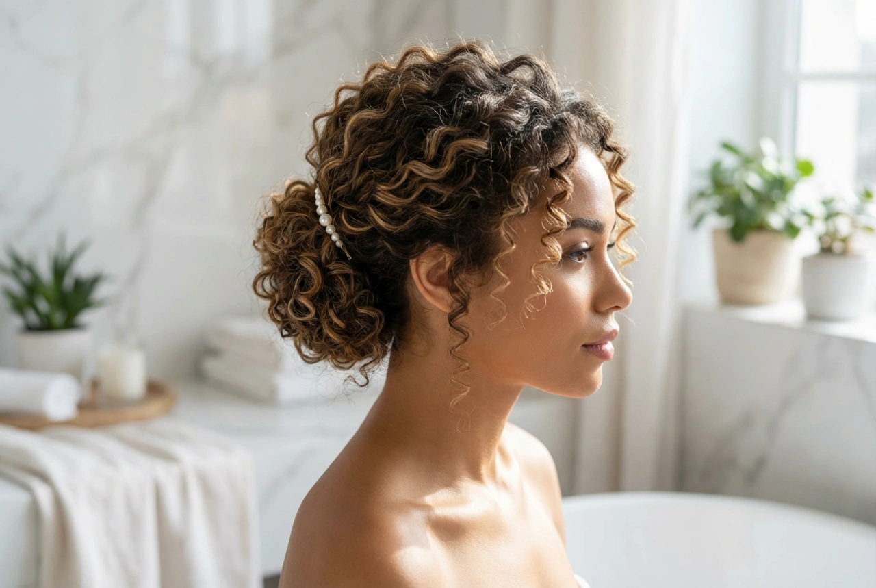 Vypnuté účesy z kučeravých vlasov: kontrola kučier, objem a doplnky