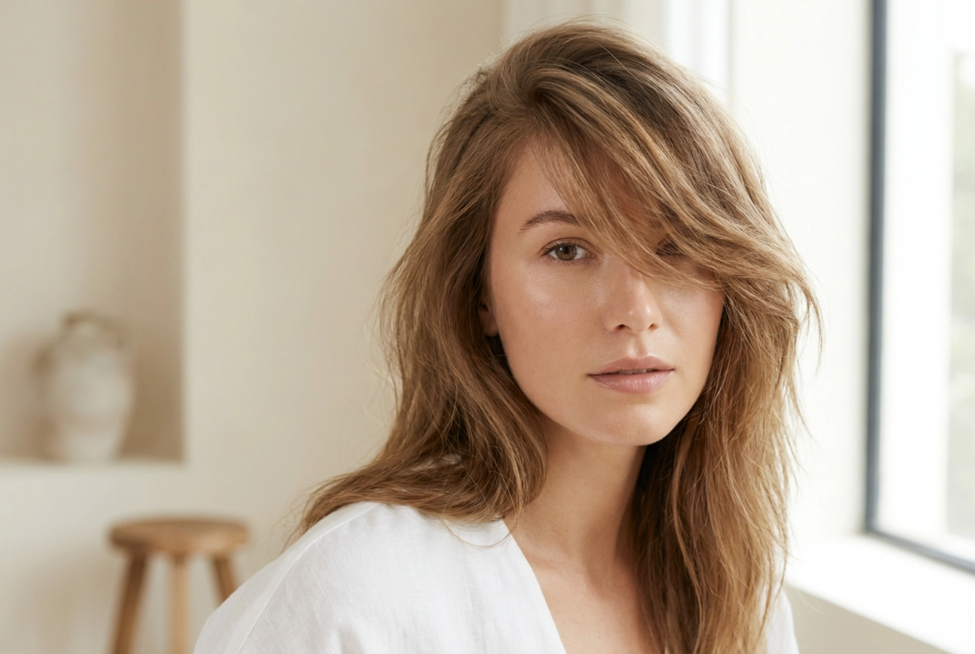 Vlasy s ofinou na bok: strih, sušenie a fixácia bez zaťaženia