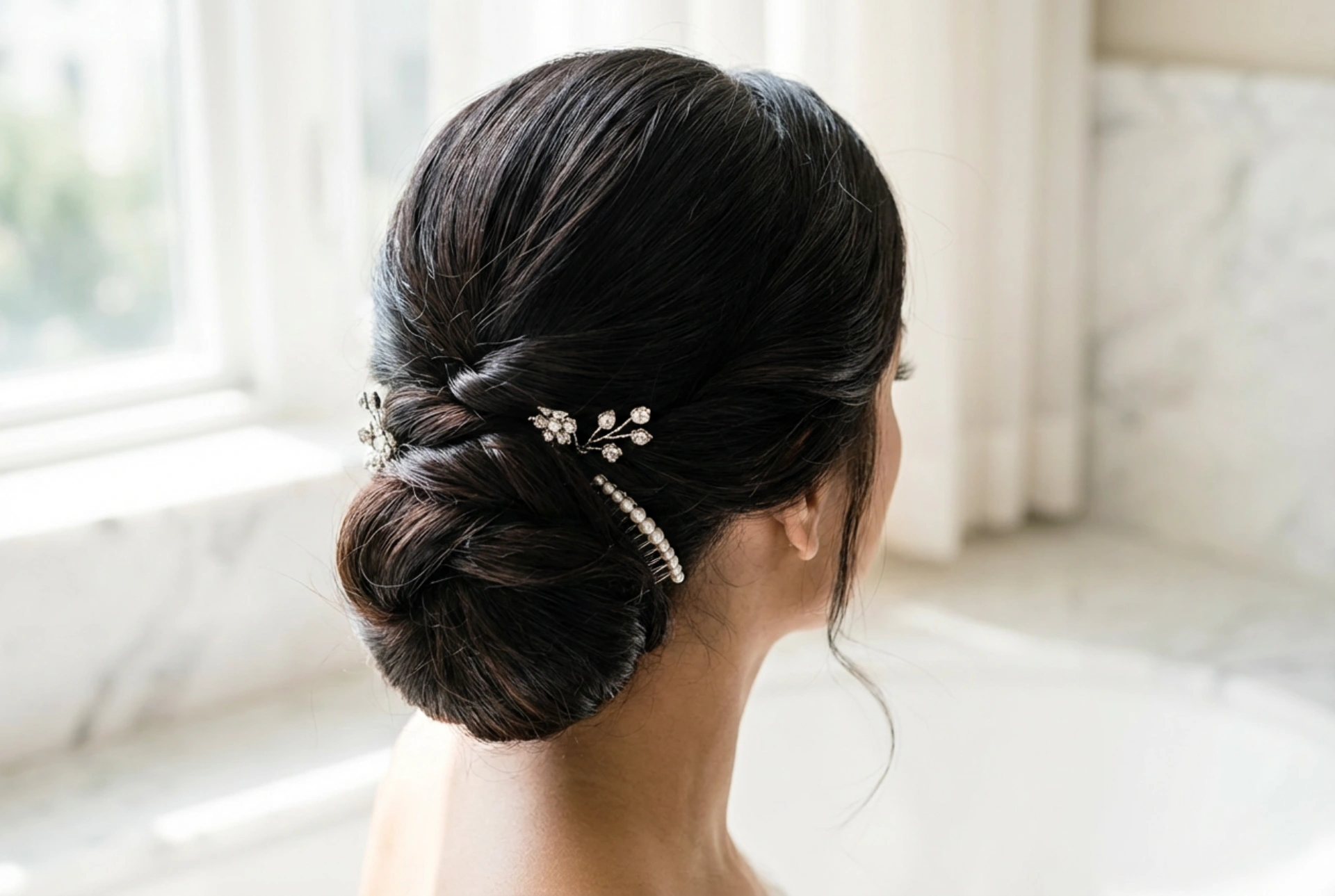 Svadobný účes: trvácny výčes, kontrola baby hair a doplnky