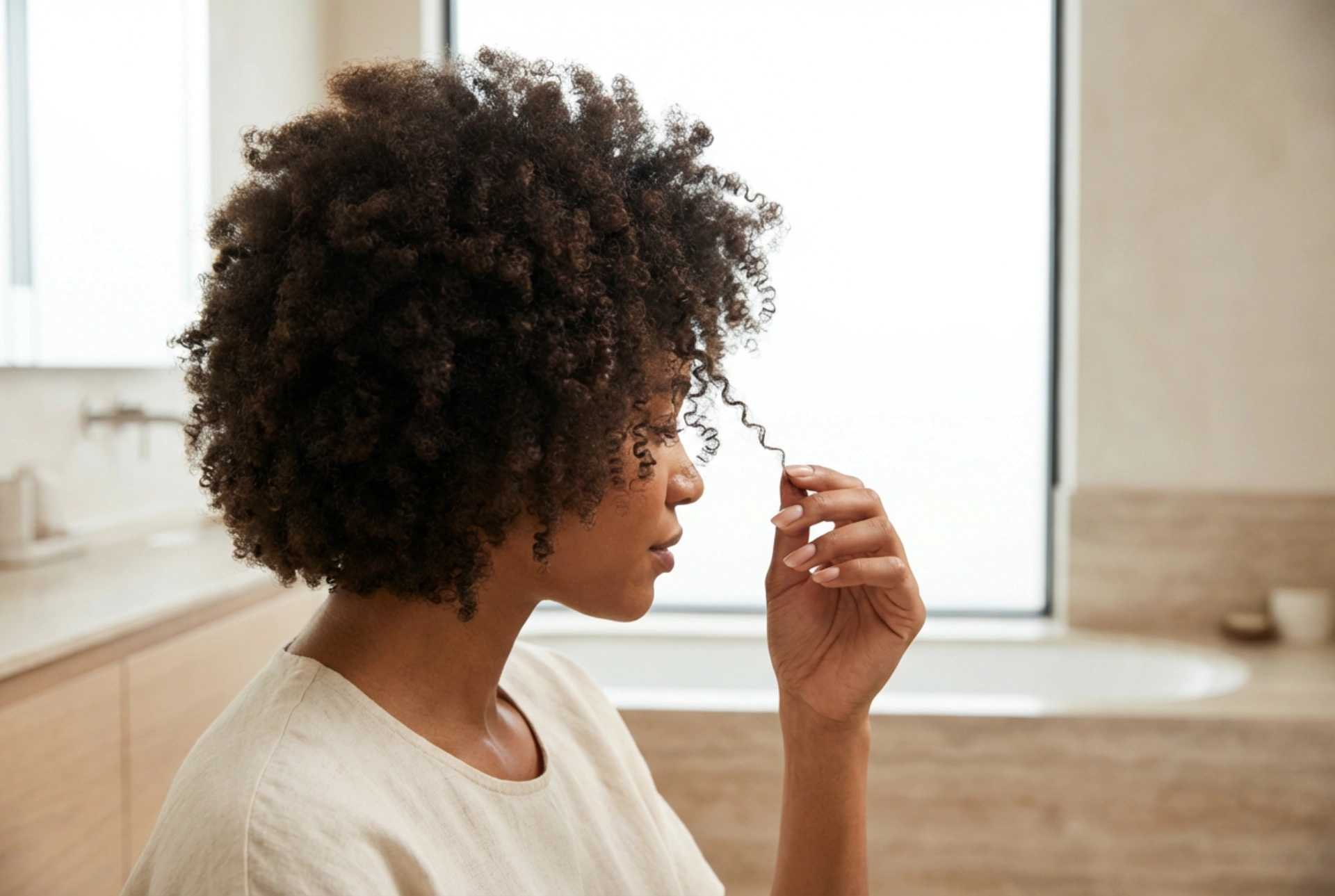 Afro účes: definícia tvaru, hydratácia a bezpečná fixácia