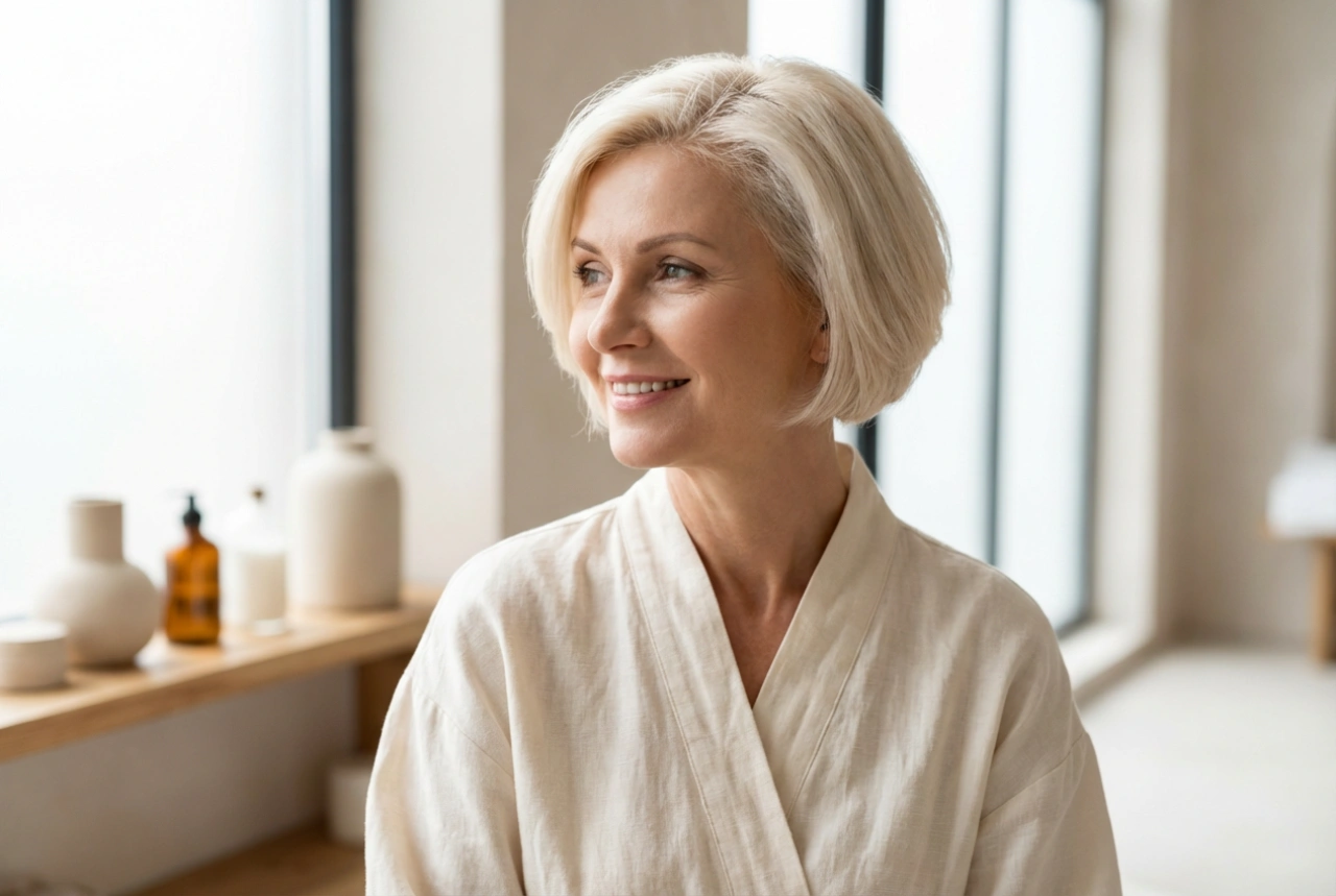 Bobový účes pre ženy po 50-tke: omladzujúci strih a úprava krok za krokom