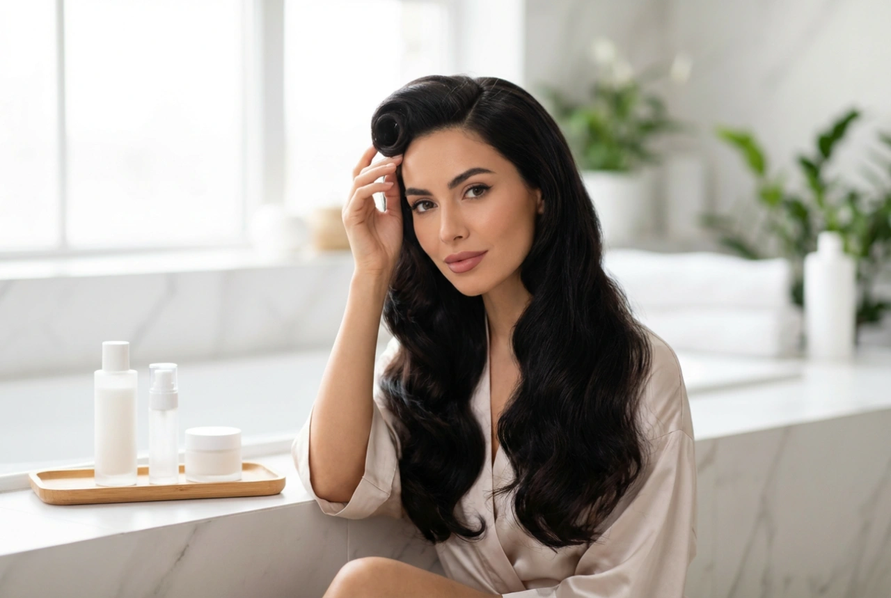 Účesy 50. rokov pre dlhé vlasy: kučery, victory rolls a elegantné výčesy
