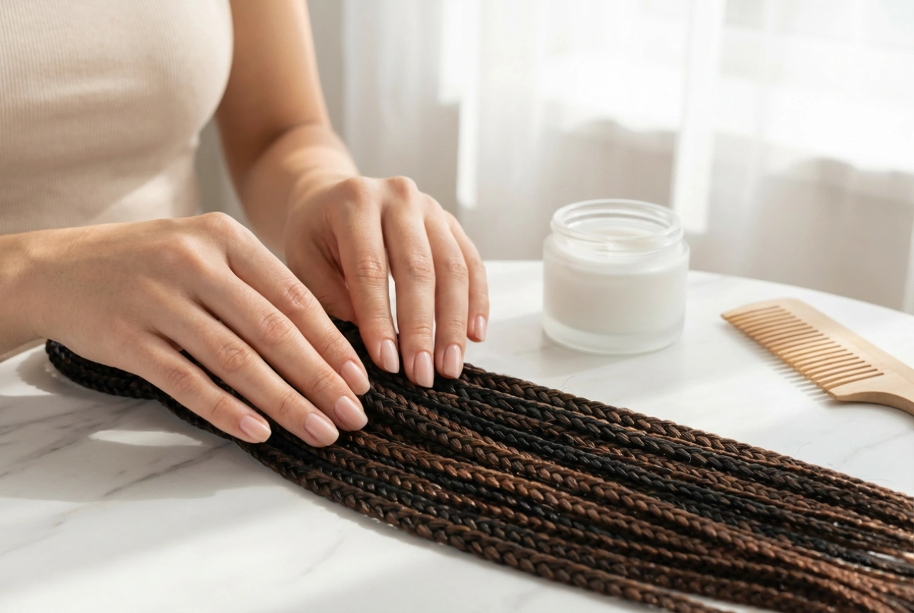 Účesy zo syntetických vrkočov: starostlivosť a bezpečná úprava