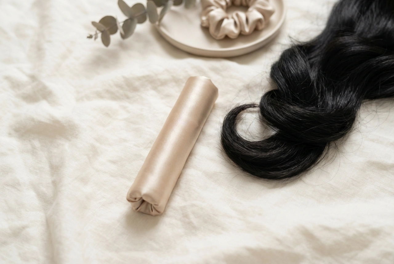 Hodvábny valček na vlasy: ako ho nasadiť a zafixovať kučery cez noc