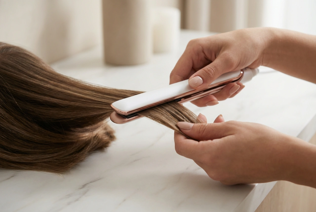 Malá žehlička na vlasy: precízny styling krátkych prameňov a ofiny