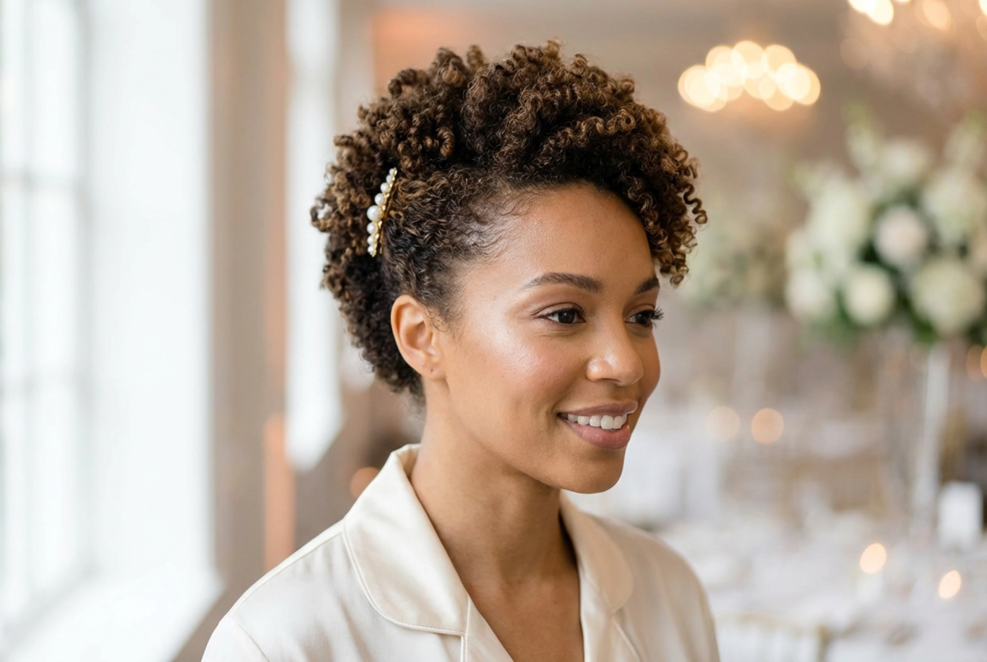 Kučery na krátkych vlasoch na svadbu: Elegantné účesy a trvácnosť