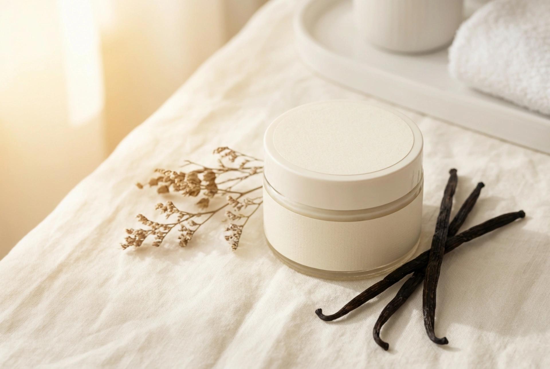 Vanilkový telový balzam: ako spojiť vôňu s účinnou hydratáciou