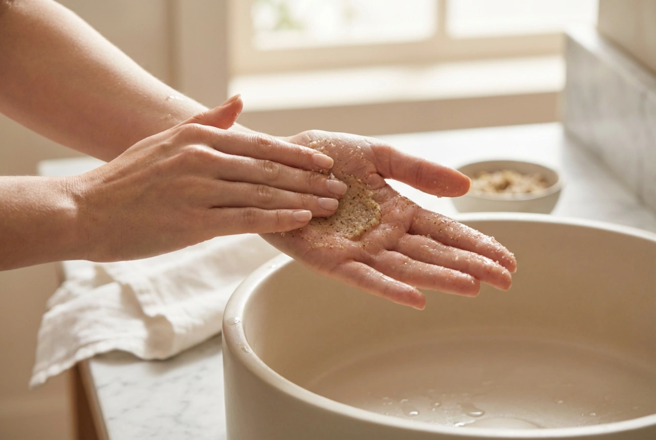 Rýchly peeling na ruky: domáce ingrediencie a masážna technika
