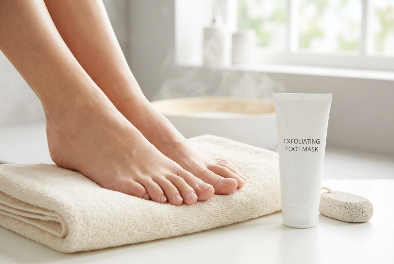 Exfoliačná maska na nohy: Bezpečné použitie pri domácej pedikúre