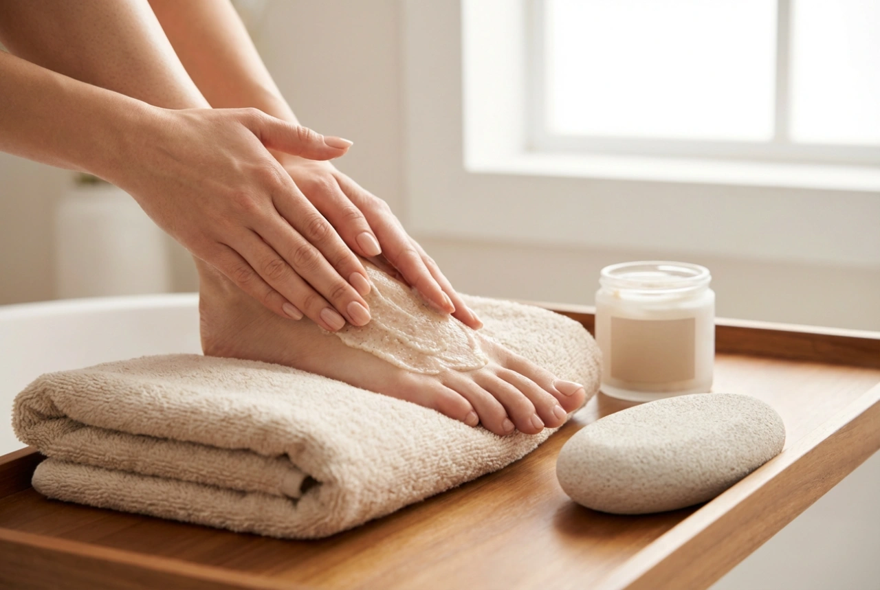 Píling na nohy doma: druhy, frekvencia a technika masáže