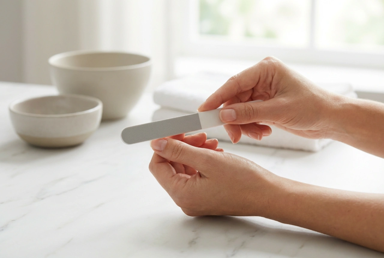 Pilník na nechty 180/240: zmatnenie a vyhladenie krok za krokom