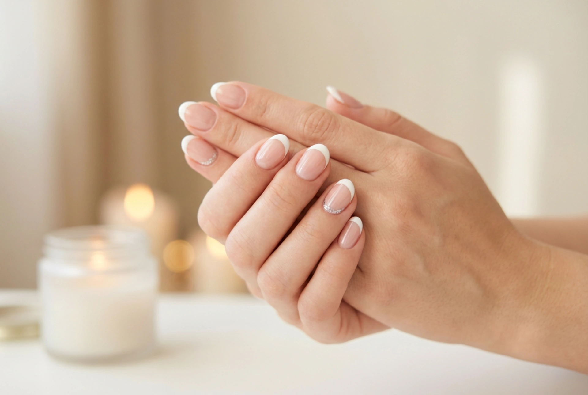 Vianočná francúzska manikúra: klasika s akcentom, krok za krokom