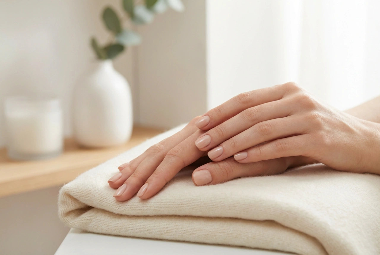 Nude nechty bez efektu masky: neutrálne tóny a ľahká aplikácia