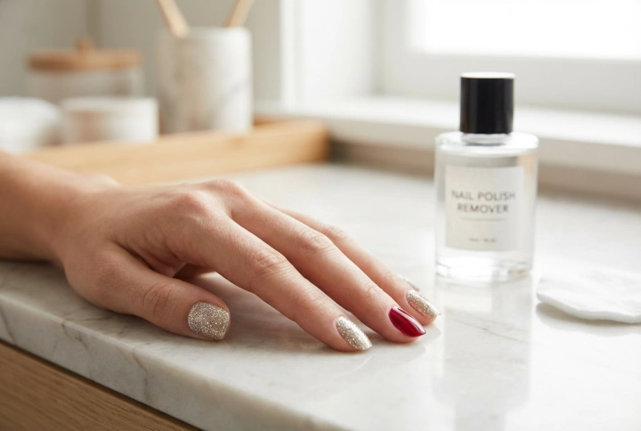 Trblietavé nechty: plné krytie, akcent na jednom nechte a odstraňovanie