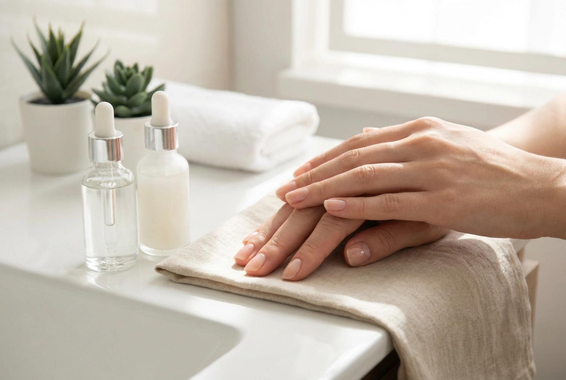 Prirodzene vyzerajúce nechty: Podklad, vyrovnanie a lesklý záver