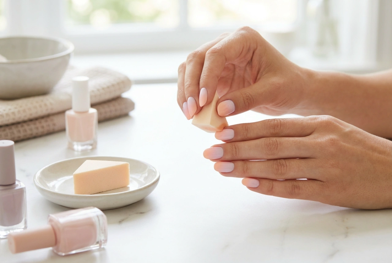 Najjednoduchšie ombre na nechtoch pre začiatočníkov: rýchla metóda s hubkou