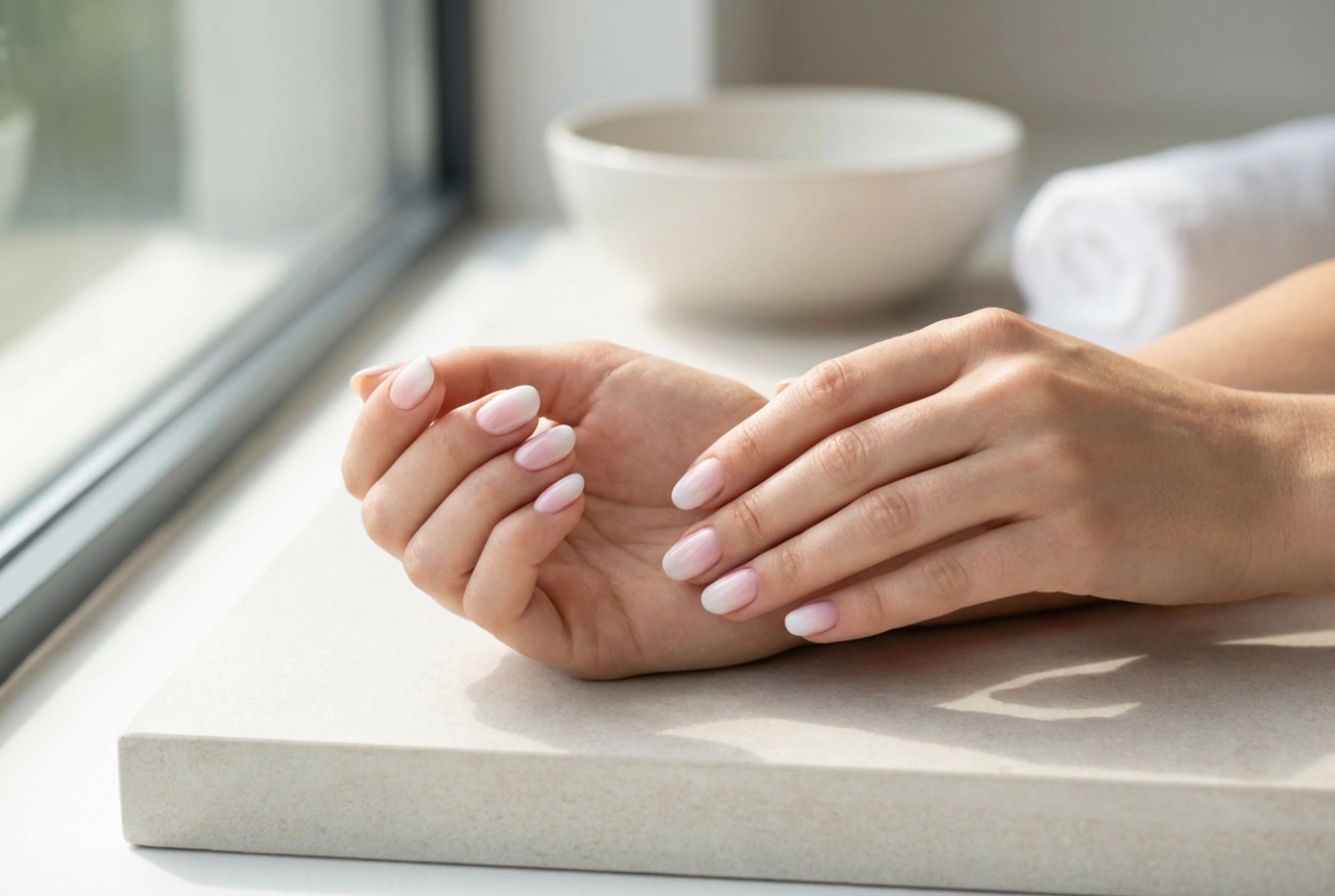 Ako si urobiť bielo-ružové ombré nechty: špongia, tieňovanie, top coat