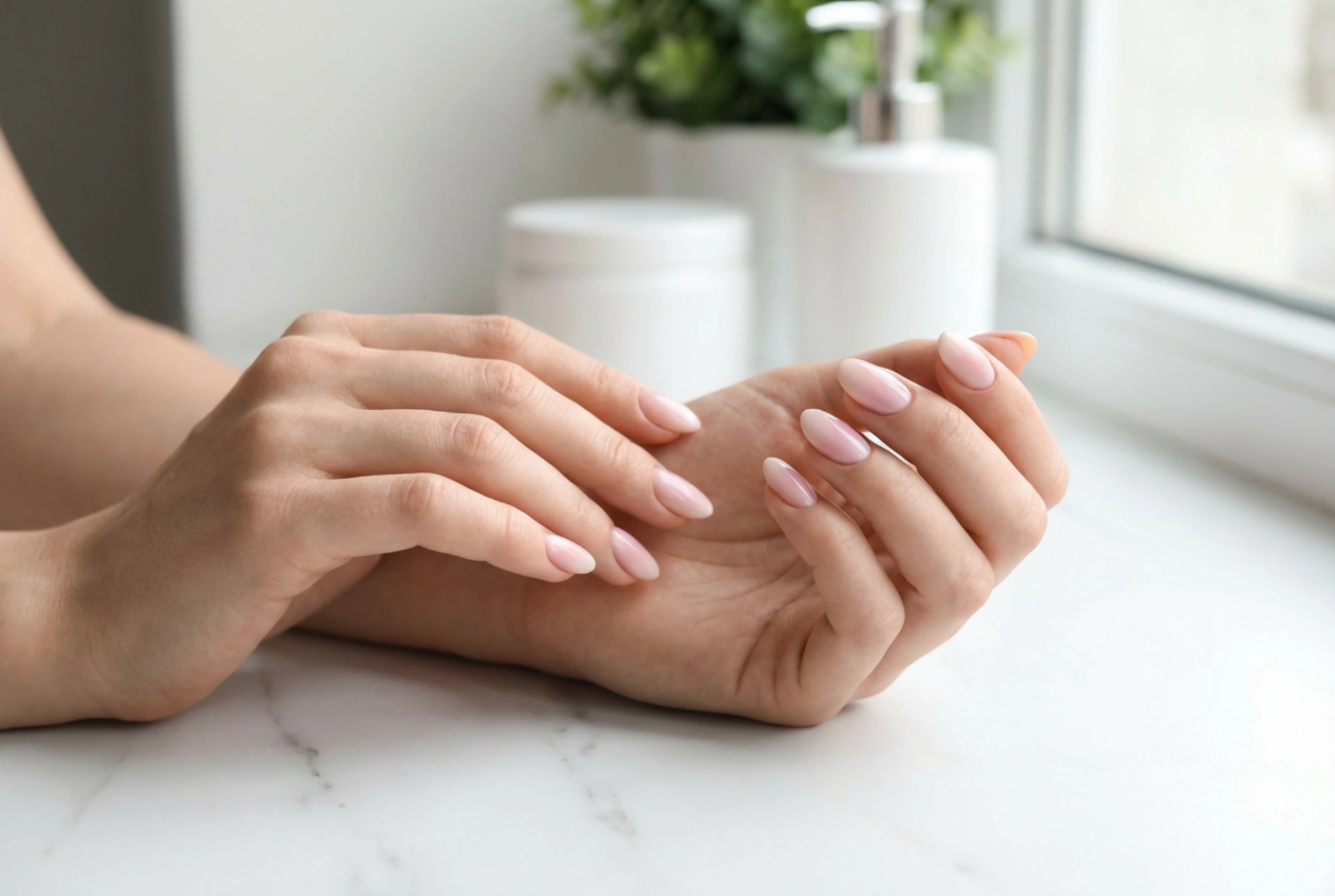 Svetlé ombre nechty: jemný gradient v pastelových a nude odtieňoch