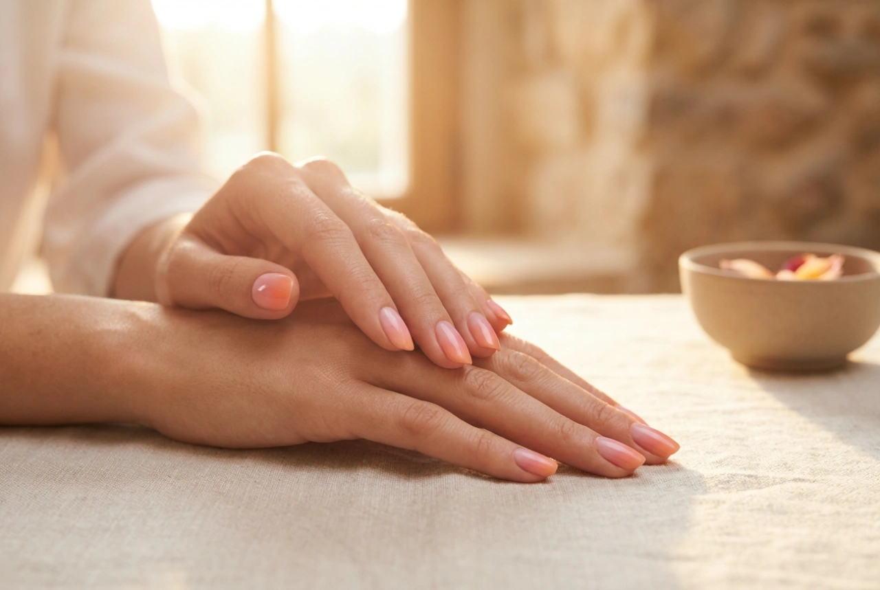 Ružovo-oranžové ombre nechty: letný západ slnka na vašich rukách