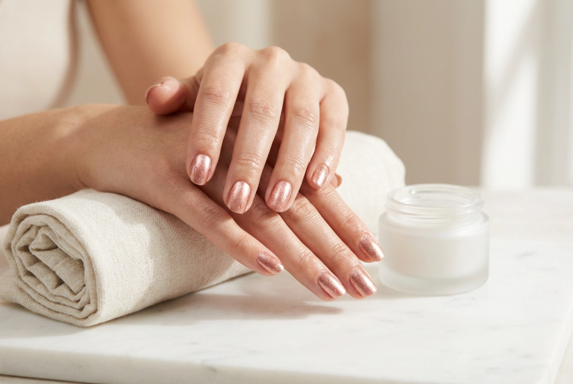 Ružovo-zlaté nechty: ako kombinovať odtiene a pridať lesk