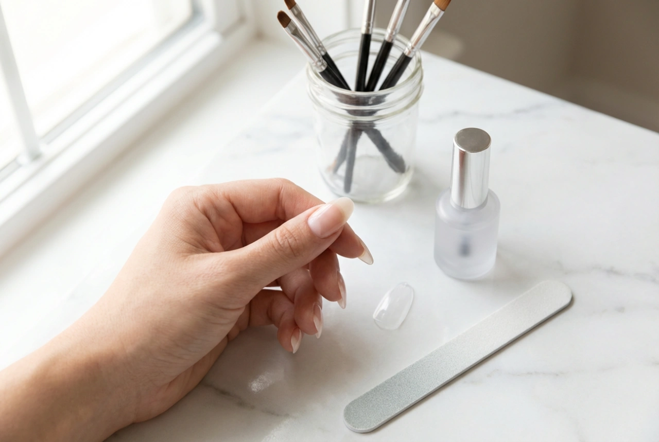 Predlžovanie nechtov na tipoch krok za krokom: tvar, gél a konečná úprava