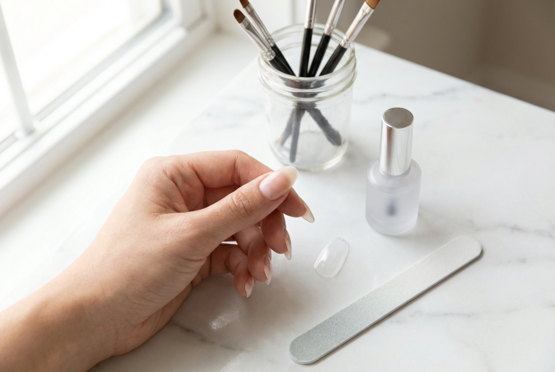 Predlžovanie nechtov na tipoch krok za krokom: tvar, gél a konečná úprava