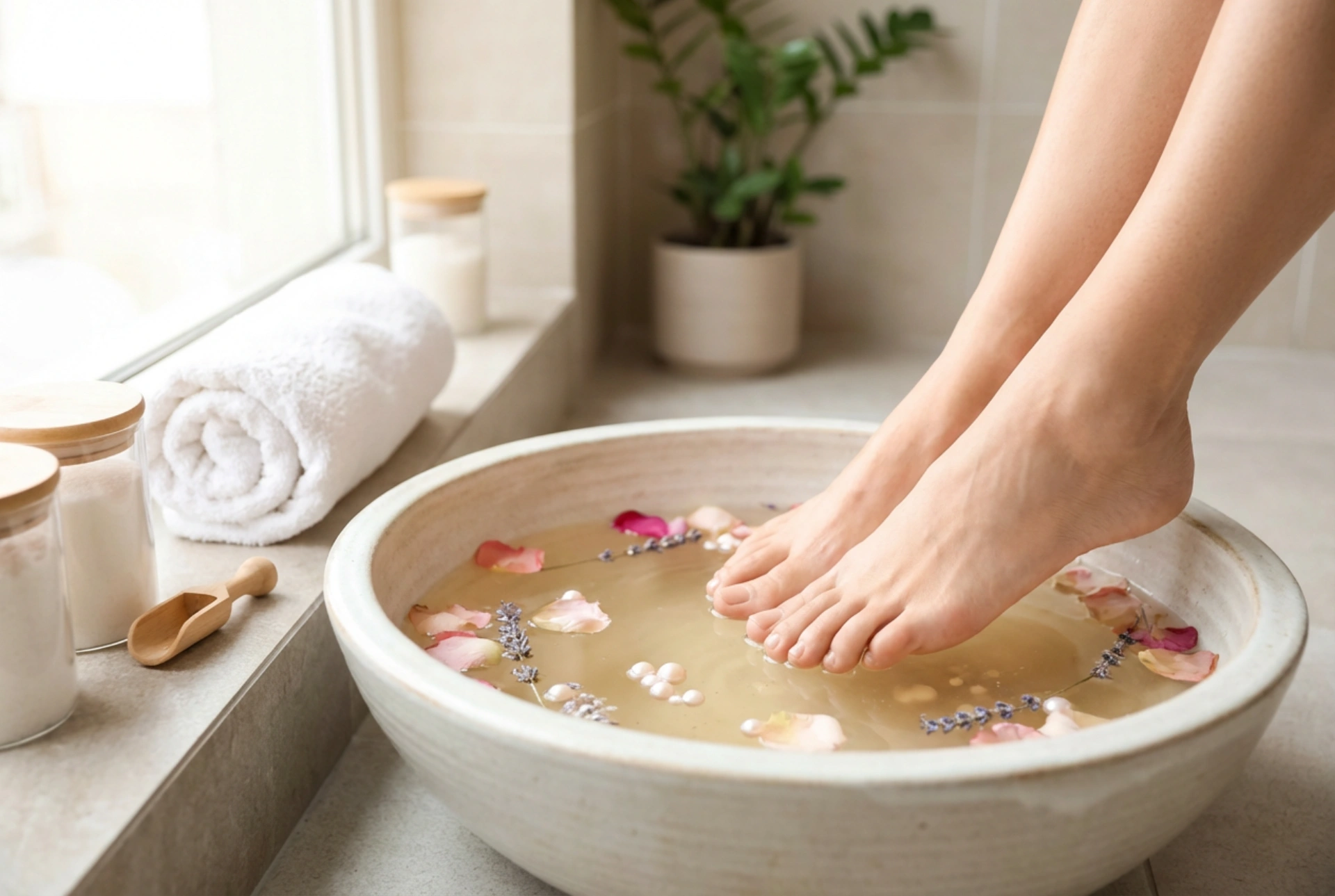 Domáca SPA pedikúra: relaxačné kroky, peeling, maska a masáž