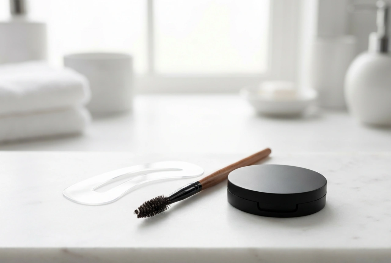 Šablóna na obočie pre domáci make-up: ako obkresliť a vyplniť medzery