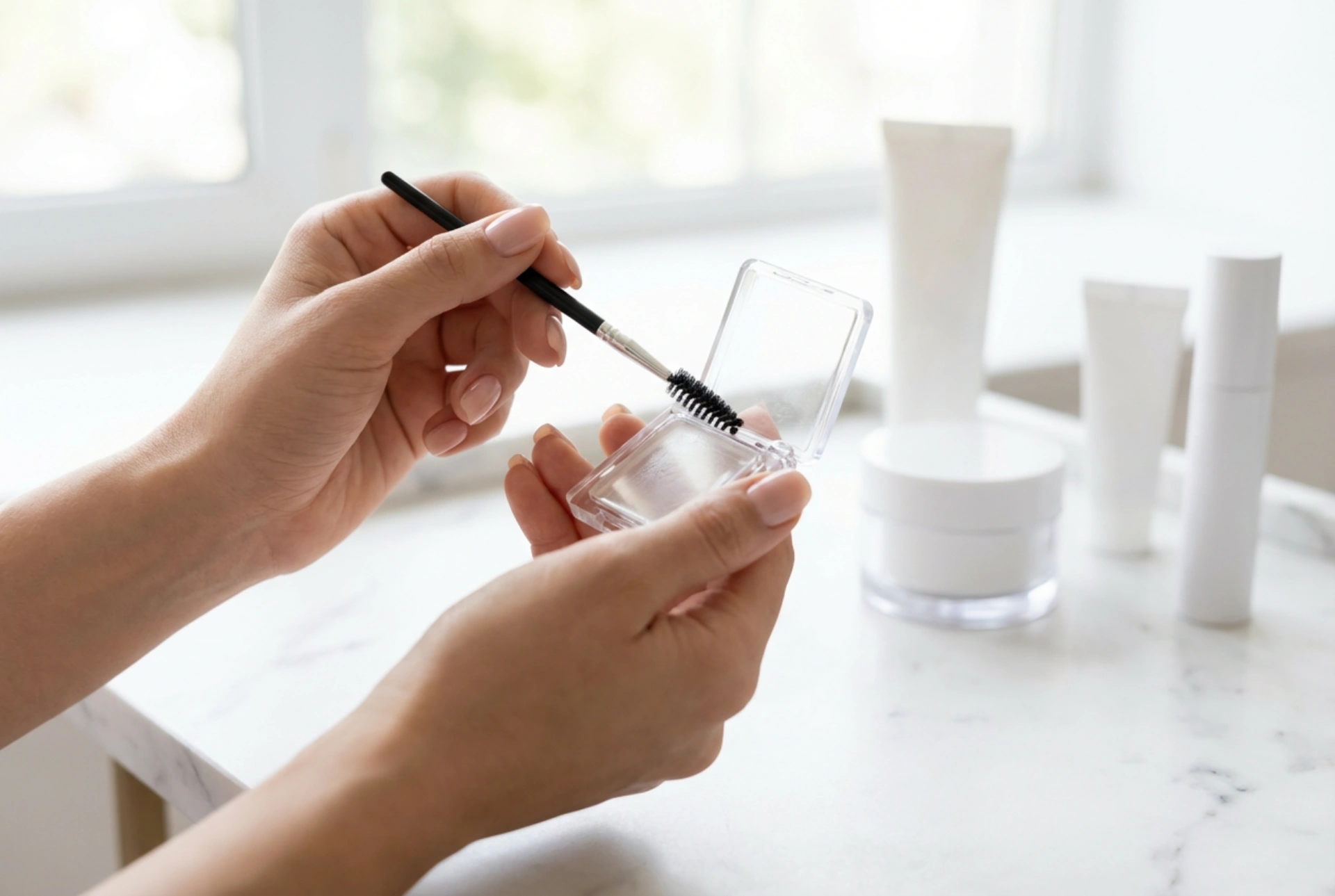 Mydlo na styling obočia: príprava, aplikácia a fixácia