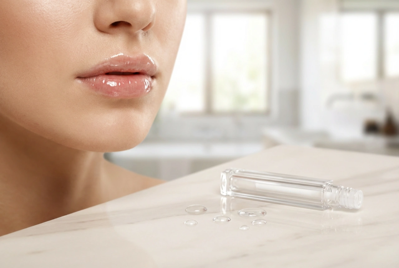 Lesk na pery H2O: ľahká formula s efektom mokrých pier krok za krokom