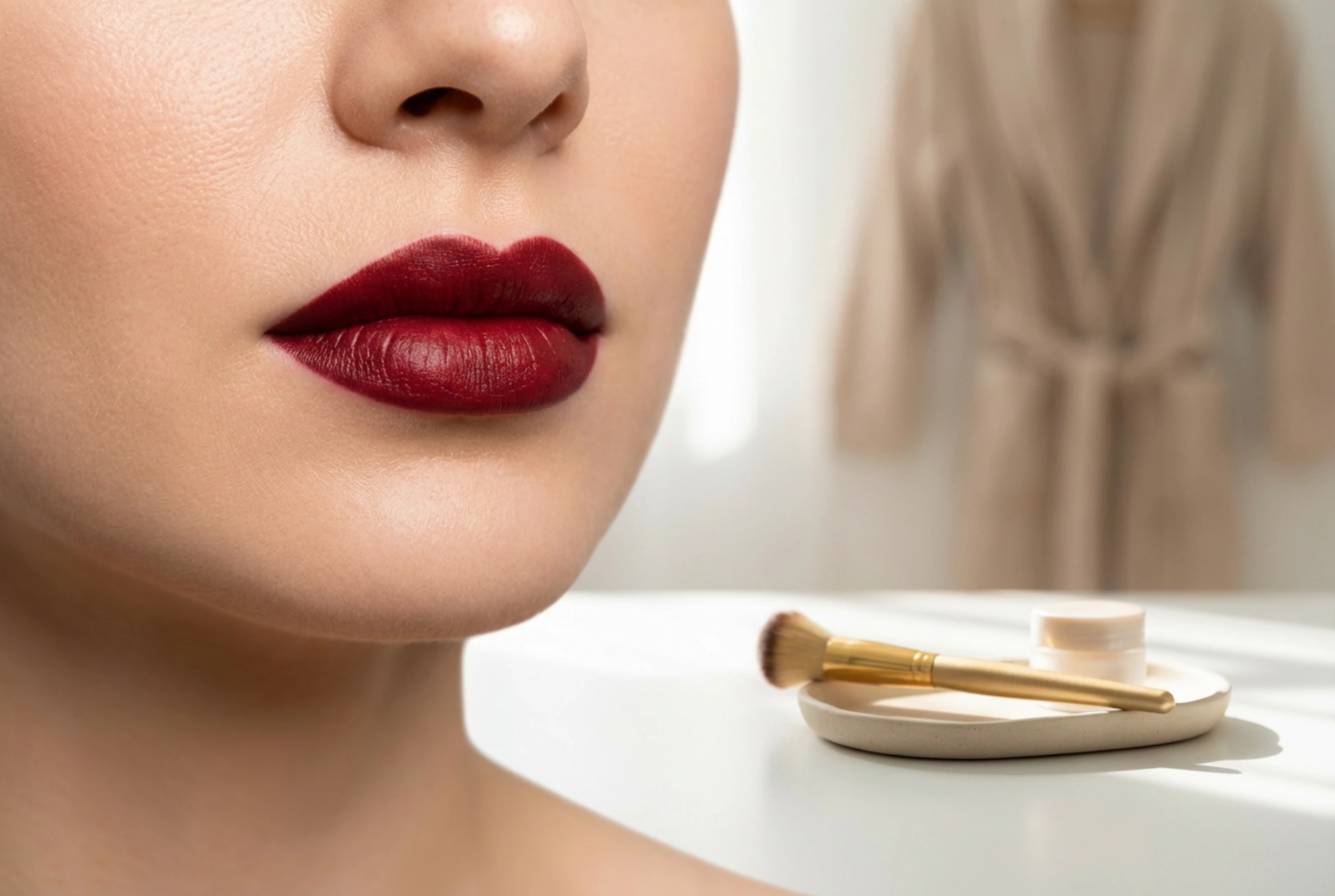 Tmavočervený rúž: Ako ho nosiť a triky s kontúrkou