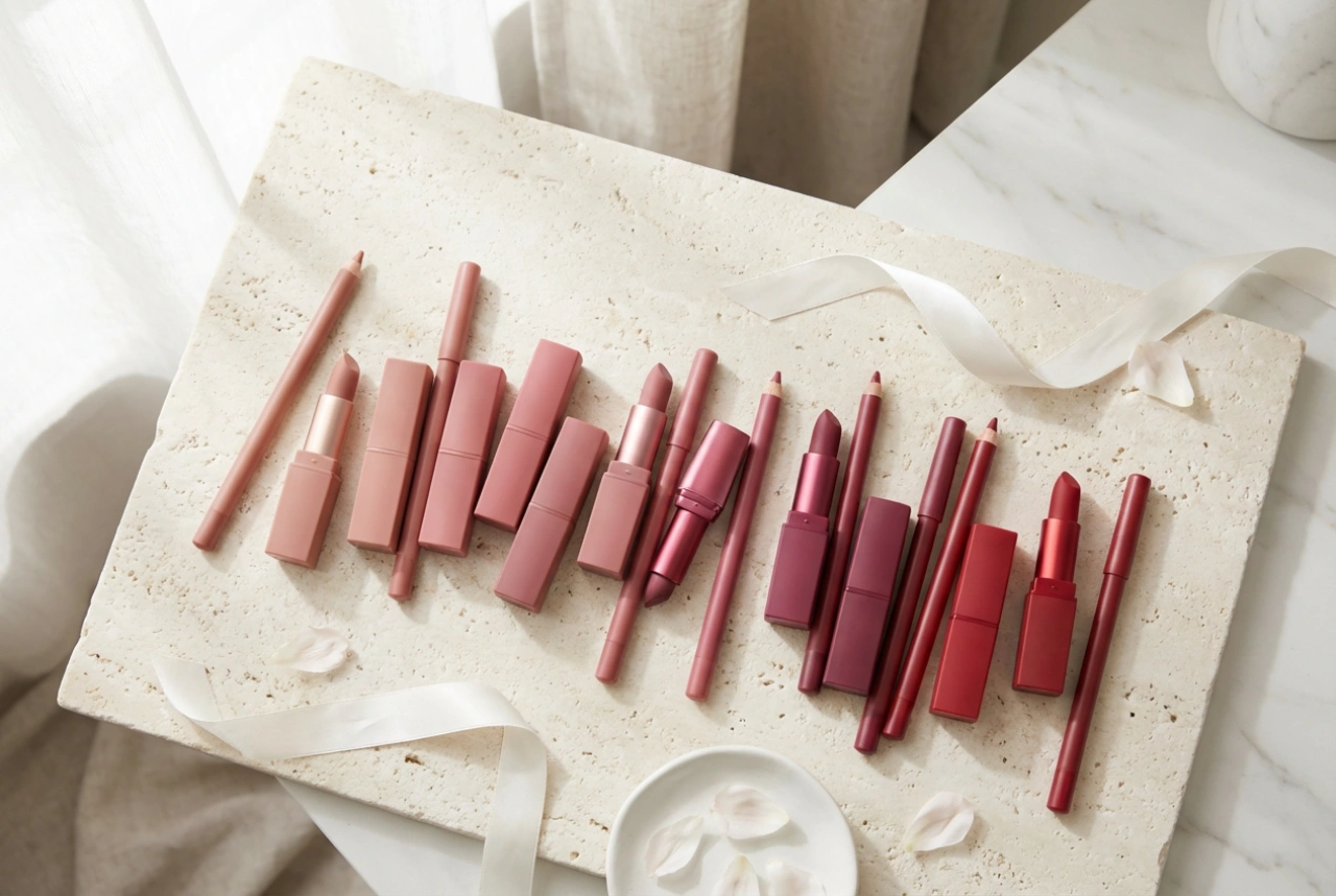 Kontúrovacie ceruzky na pery: Ako vybrať odtieň a techniku k rôznym rúžom