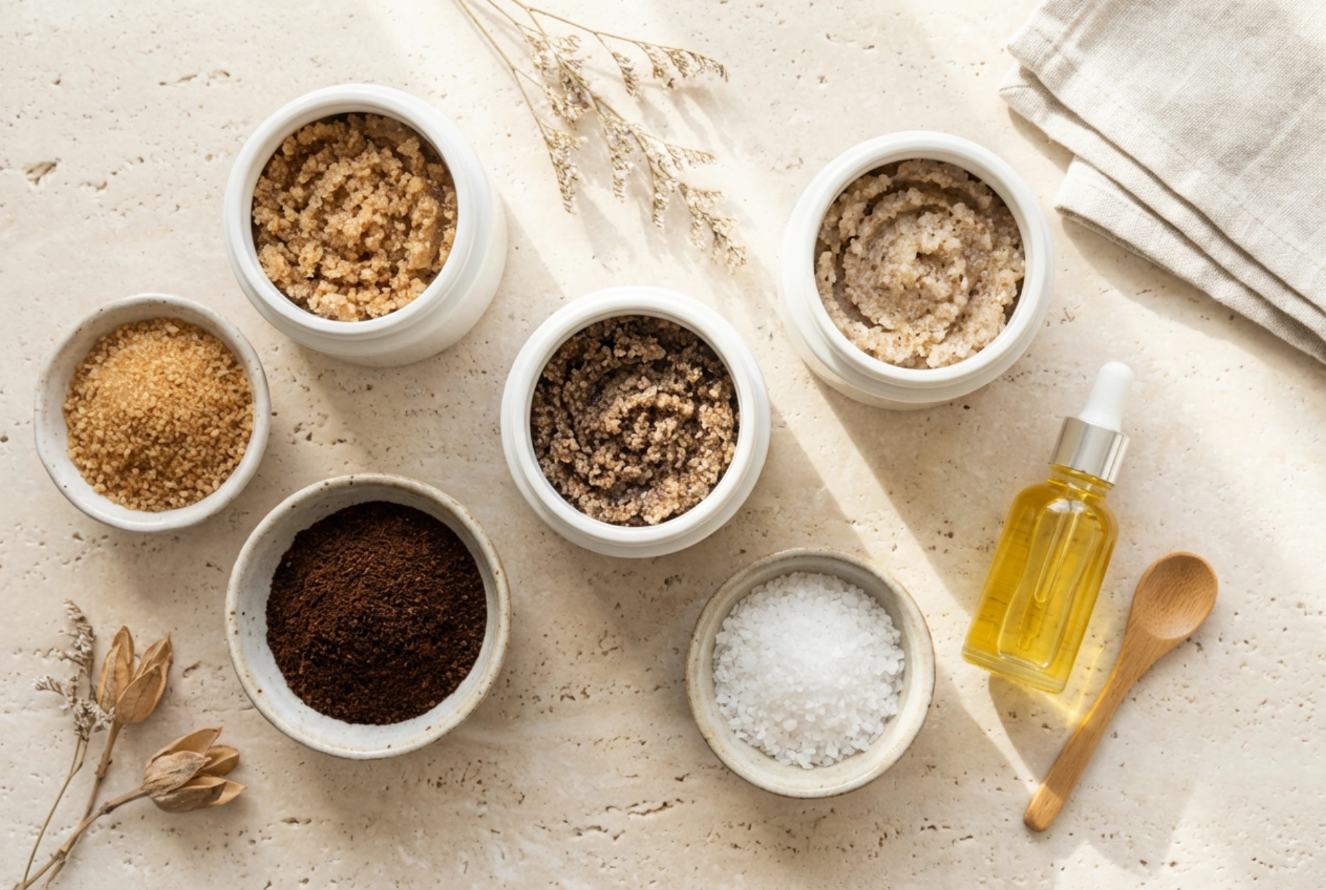 Telový peeling vo vašej rutine: ako si vybrať zrnitosť a oleje