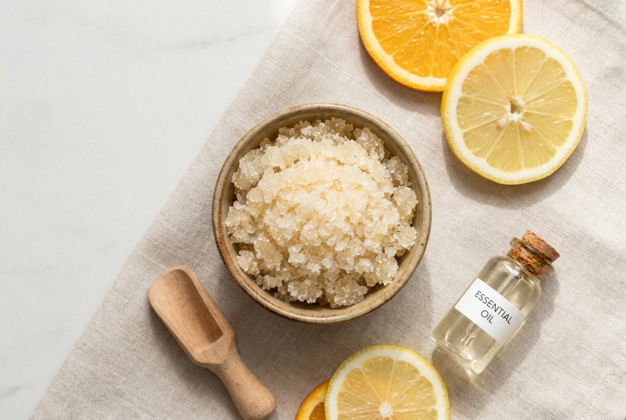 Cukrový píling: recept na hladkú pokožku, ingrediencie a príprava