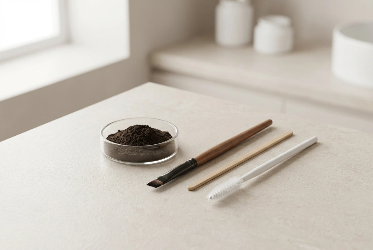 Profesionálna henna na obočie doma: nástroje, čas a technika